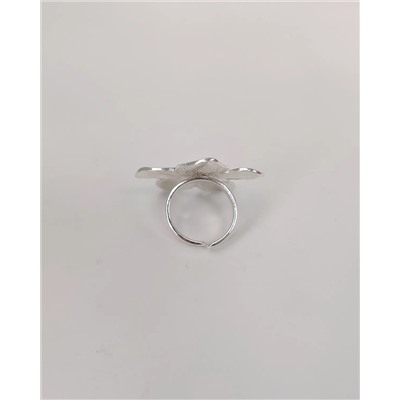 Кольцо с белым серебрением