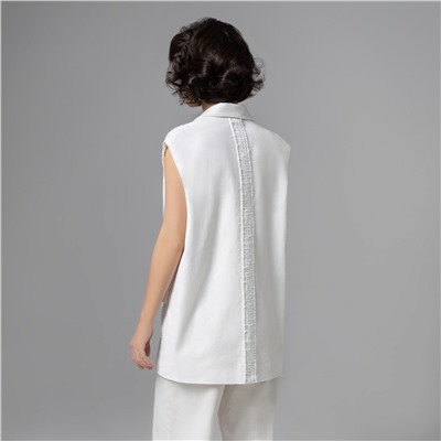 Жилет, в котором выглядишь дорого, Карьерный взлет (античный белый)