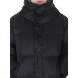 3063 BLACK Пальто пуховое женское оверсайз (утиный пух)