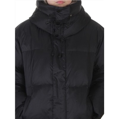 3063 BLACK Пальто пуховое женское оверсайз (утиный пух)