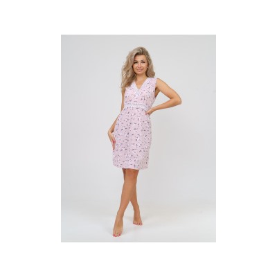 0057 Ночная сорочка "Серо-розовый"