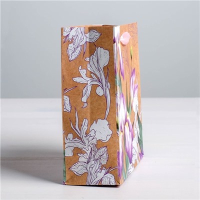 Пакет крафтовый вертикальный «Нежность», S 12 × 15 × 5,5 см
