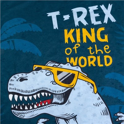Постельное бельё Этель 1.5 сп "T-Rex king" 143х215 см, 150х214 см, 50х70 см -1 шт, 100% хлопок, бязь