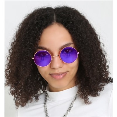 Солнцезащитные очки, круглые, фиолетовые, арт.222.086