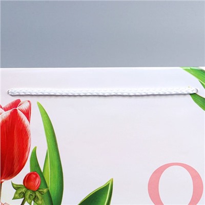 Пакет ламинированный горизонтальный «Праздник весны», L 28 × 38 × 9 см