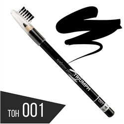 TF Карандаш для бровей с щеточкой Eyebrow pencil TRIUMF тон 001 черный (Китай)