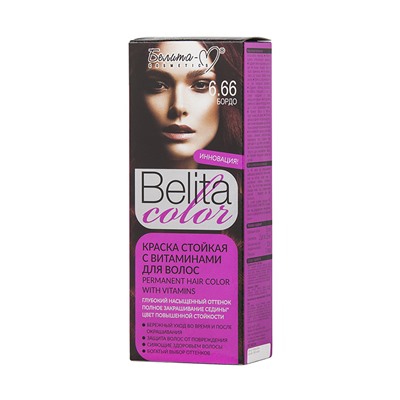 Belita сolor Краска стойкая с витаминами для волос № 6.66 Бордо
