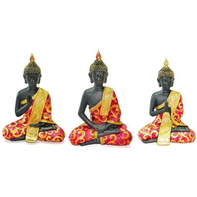 Фигура полистоун Будда colour gold (3 вида) 21*15*7 см