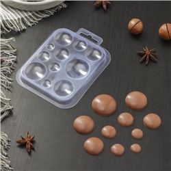 Форма для шоколада и конфет пластиковая «Шоко-круги», цвет прозрачный