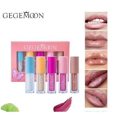 GEGEMOON Набор зеркальных блесков для губ 5шт Gorgeous Lip Gloss Set