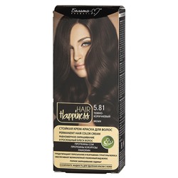 HAIR Happiness Стойкая крем-краска для волос №5.81 Темно-коричневый