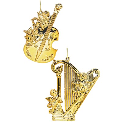 Елочное украшение Музыкальный инструмент с ангелом 161930