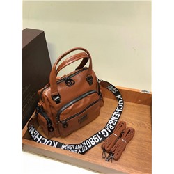 Женская сумка Экокожа с карманами коричневый