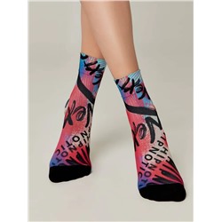 CONTE FANTASY Плотные носки с черным мыском и рисунком «Hipnotic»