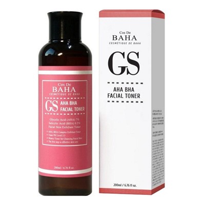 Cos De BAHA Тонер-эксфолиант с кислотами для проблемной кожи / GS AHA/BHA GS Toner, 200 мл