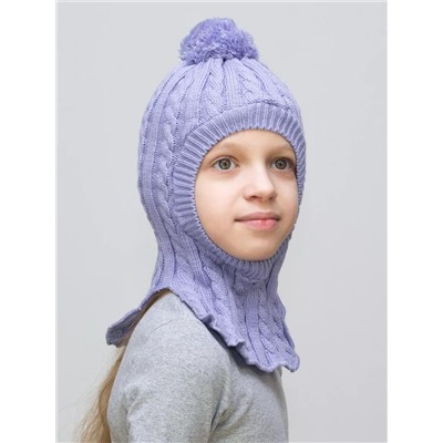 Шапка-шлем для девочки весна-осень Лиза (Цвет лавандовый), размер 50-52