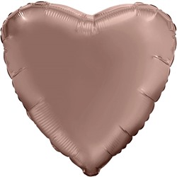 Шар фольгированный 30" «Сердце», мистик латте, индивидуальная упаковка 9275609