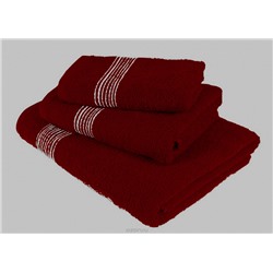 Комплект полотенец Косичка темно-бордовый г-к