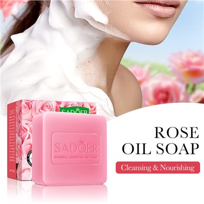 Мыло для лица и тела с РОЗОЙ Sadoer Organic Rose Flower, 100 гр.