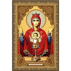 Алмазная живопись икона Образ Пресвятой Богородицы Неупиваемая Чаша 20х30