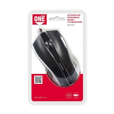 Мышь оптическая Smart Buy SBM-338-K ONE (black)