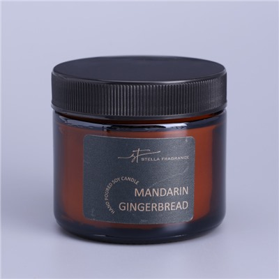 Свеча ароматическая в банке "MANDARIN GINGERBREAD",соевый воск,50 г,мандарин, пряник