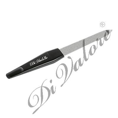 DiValore Пилка для искусственных и натуральных ногтей, металлическая, прорезиненная ручка 12см (108-017) (Китай)