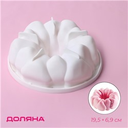 Форма для муссовых десертов и выпечки Доляна «Гранатовый браслет», 19,5×19,5×6,9 см, цвет белый