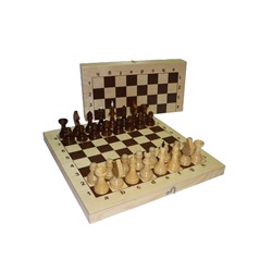 Шахматы (доска и фигуры из дерева) 29*15*5 см