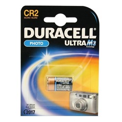 Батарейка CR2 Duracell Ultra (1-BL) (10/50/6000) ЦЕНА УКАЗАНА ЗА 1 ШТ