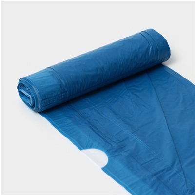 Мешки для мусора с завязками Доляна «Люкс», 50 л, 25 мкм, 50×70 см, ПВД, 10 шт, цвет синий, микс