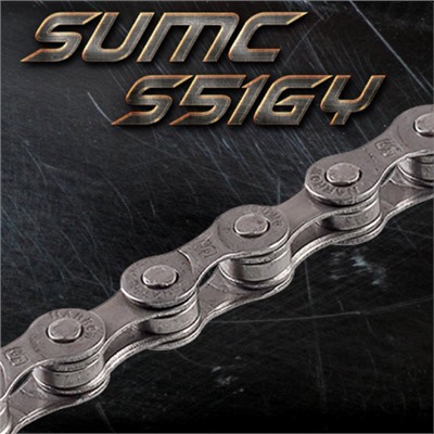 Велосипедная цепь SUMC 6,7,8 speed S51GY 1/2"x3/32"116L Pin Length 7.3mm ГОСТ 30442-97 ISO 9633/уп 50/