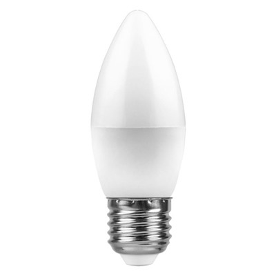 Лампа светодиодная FERON, "Свеча", Е27, 7 Вт, 230 В, 2700 К