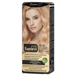 HAIR Happiness Стойкая крем-краска для волос №10.42 Очень светлый персиковый блондин