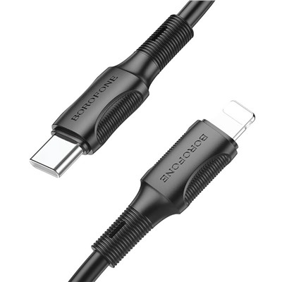 Кабель Type-C - Apple lightning Borofone BX80 PD 20W 100см 3A  (black)