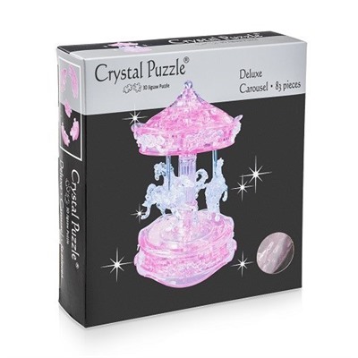 3D головоломка Карусель розовая