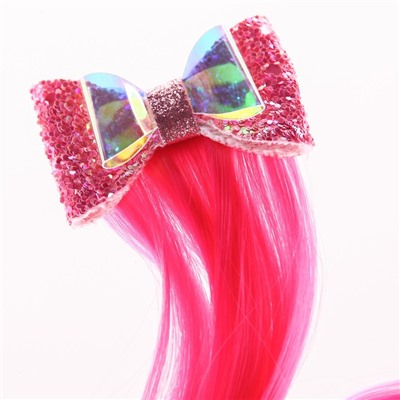 Прядь для волос, розовая, 40 см "Бант Пинки Пай", My Little Pony
