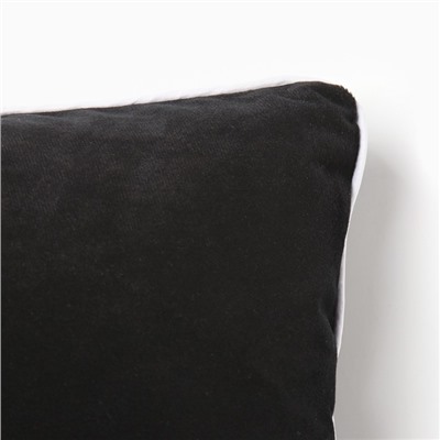 Наволочка декоративная Этель «Кант», 45х45, цвет чёрный, велюр (100% пэ)