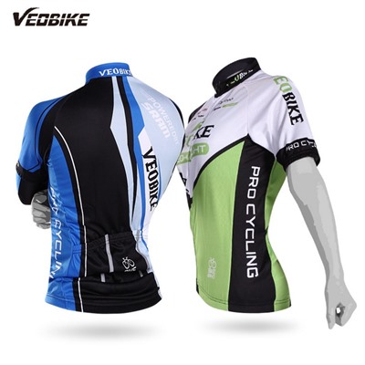 Велосипедная футболка VEOBIKE с коротким рукавом на молнии