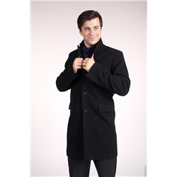 Шерстяное Мужское классическое пальто, черное. Арт.59