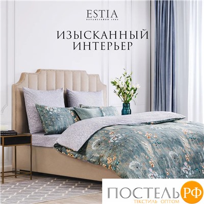 Estia ТОЛОСА КПБ 145х215-1/180х220-1/50х70-2, 4 пр., хл./сатин серый