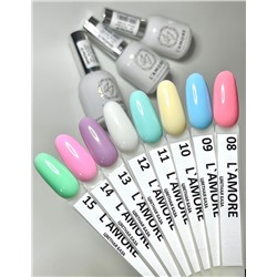 Цветная база для ногтей L’AMORE Fashion Color Base 12мл Тон 15