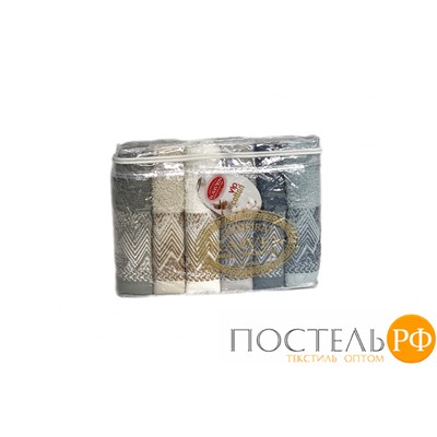 Полотенце Карвен Vip Cotton"BESTA" 50*90 6шт.махра,penye Н 3237