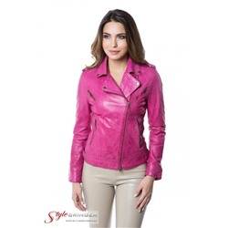 Куртка кожаная ARBEX F153 pink