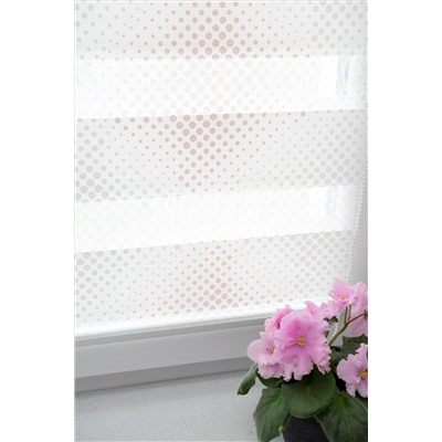 Рулонная штора макси "День-Ночь Сантайм Бола", белый, розовый  (df-200580-gr)
