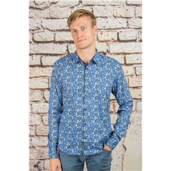 Рубашка 2567 индиго-синий BLACK STONE №01