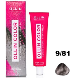 OLLIN COLOR Перманентная крем-краска для волос 9/81 блондин жемчужно-пепельный 60 мл