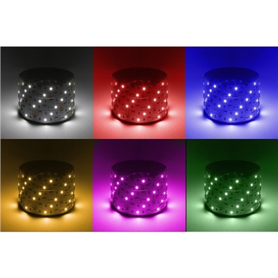 Светодиодная лента Эра, 5 м, IP20, SMD5050, 60 LED/м, 14,4 Вт/м, 12 В, свечение RGB+W