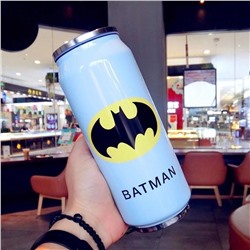 Термобанка для напитков с трубочкой супергерои бэтмен 500мл