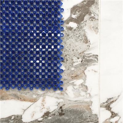 Покрытие ковровое щетинистое без основы «Травка», 40×53 см, цвет синий